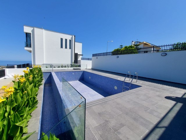 Modern Design Villa for Sale with Magnificent View in Girne Arapköy