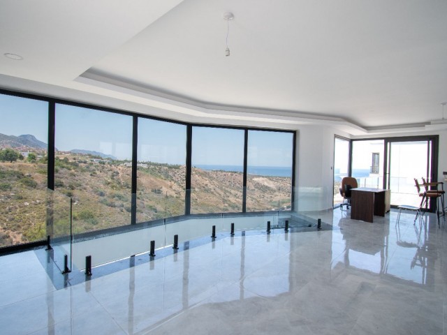 Modern Design Villa for Sale with Magnificent View in Girne Arapköy