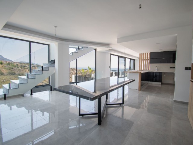 Modern Design Villa for Sale with Magnificent View in Girne Arapköy