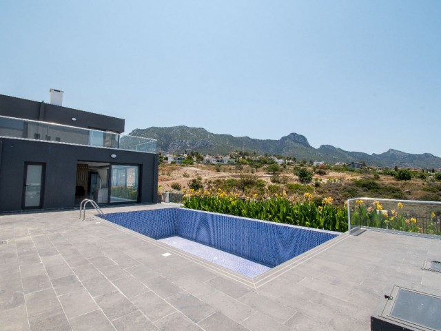 Modern Design Villa for Sale with Magnificent View in Girne Arapköy