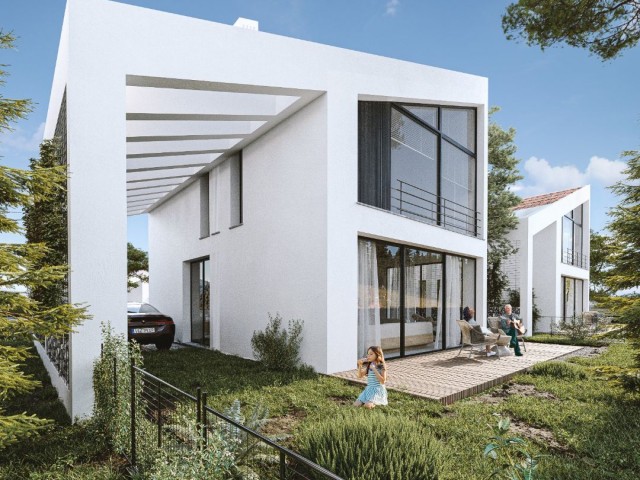 3+1 Villas for Sale in the Middle of Greenery in the West of Kyrenia