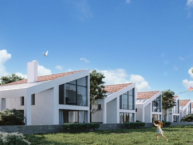 3+1 Villas for Sale in the Middle of Greenery in the West of Kyrenia