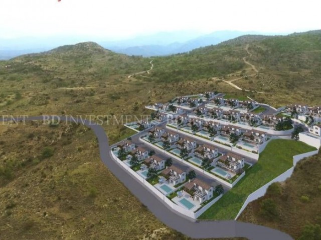 Grundstück mit Projekt in der schönsten Aussicht auf Bağlıköy (36 Villen)