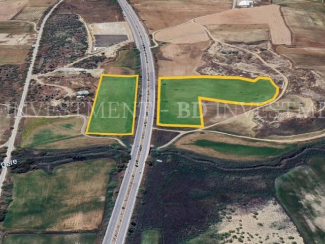 Ercan Airport Main Road Double Facade Land with Section-96 Zoning