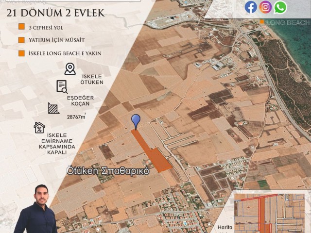 İSKELE TRNC FIELD FOR SALE -ÖTÜKEN-