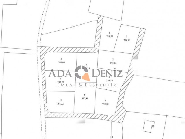 PARCELATION PROJECT FOR SALE IN ALAYKÖY, 7 DECLARES OF 1 HOUSE. LAND (THERE IS ROAD, WATER, ELECTRICITY)