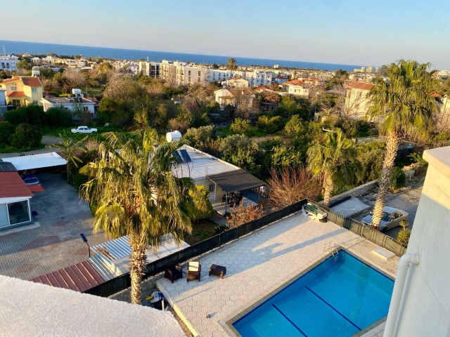 KYRENIA ALSANCAK DIST. 3+1 TERRACE FLAT FOR SALE IN A SITE WITH POOL...