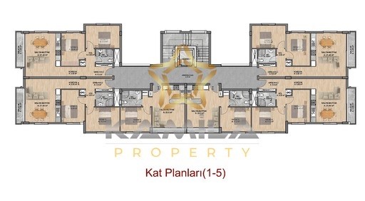 Квартиры 1+1 на продажу в центре Кирении, новая резиденция