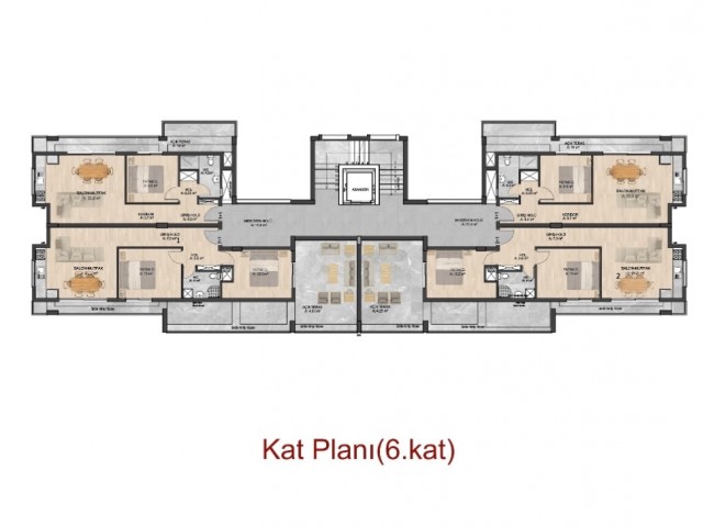 Girne Merkezde Satılık 2+1 Lüx Residence Daireler 