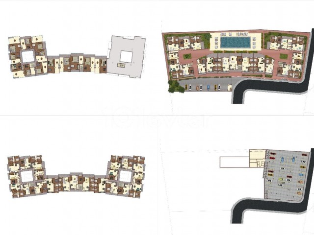 LUXURIÖSE WOHNUNG ZU VERKAUFEN VON 3+1 PROJEKT IN GİRNE DOGANKOY