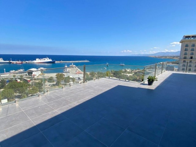 3+1 Penthouse zu vermieten mit einzigartigem Meerblick im Zentrum von Kyrenia am Meer