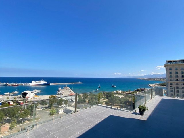 3+1 Penthouse zu vermieten mit einzigartigem Meerblick im Zentrum von Kyrenia am Meer
