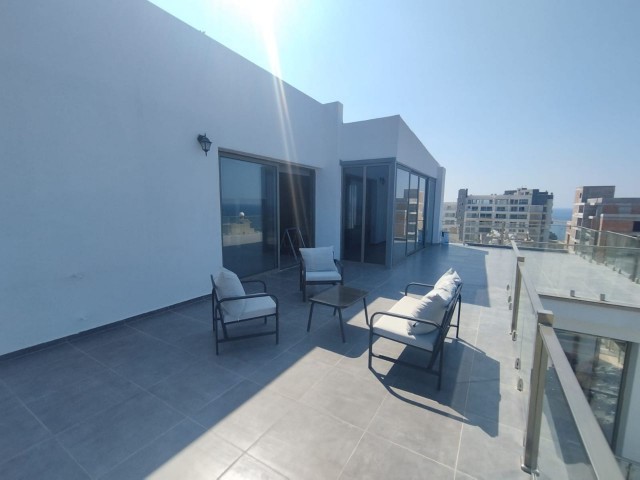 3+1 Penthouse For Rent With Unique Sea View In The Center Of Kyrenia By The Sea