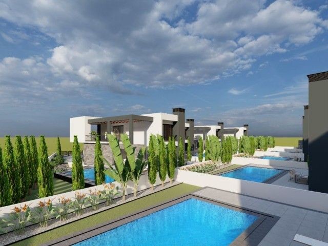 3+1 LUXURY VILLAS FOR SALE FROM THE PROJECT WITH PRIVATE POOL IN KARAOĞLANOĞLU, KIRNE