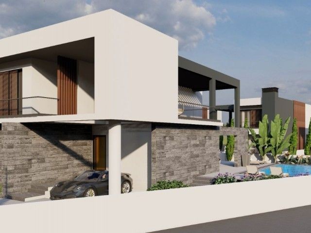 3+1 LUXURY VILLAS FOR SALE FROM THE PROJECT WITH PRIVATE POOL IN KARAOĞLANOĞLU, KIRNE