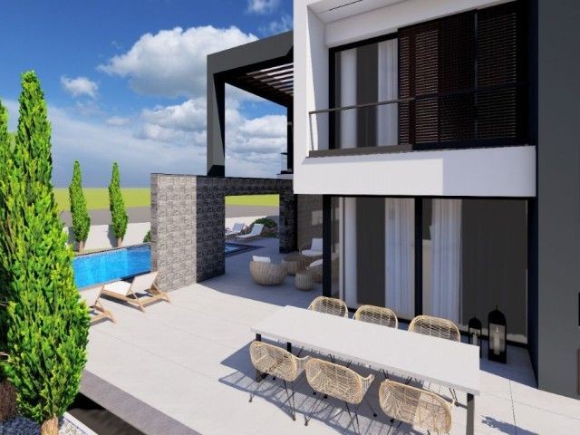 3+1 LUXUSVILLEN ZUM VERKAUF AUS DEM PROJEKT MIT PRIVATEM POOL IN KARAOĞLANOĞLU, KIRNE