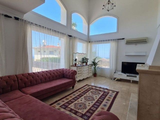 PRIVACY! STUNNING LUXURY 3+1 SEA AND MOUNTAIN VIEW VILLA FOR RENT IN KARŞIYAKA, KYRENIA