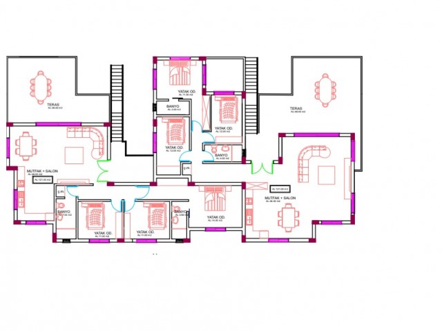 Lefkoşa Gönyeli de 3+1, 110 m2, Turk kocanlı satılık daireler