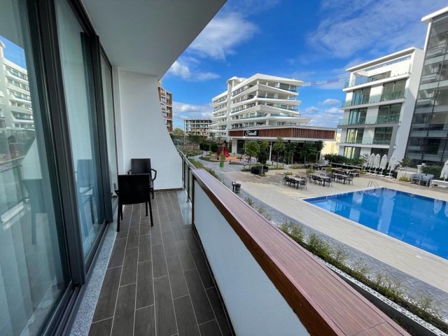 2+ 1 LUXURY APARTMENT WITH A FULLY FURNISHED 125m2 TERRACE WITH A SHARED POOL, READY-TO-USE COB, IN KYRENIA CENTRAL ELEGANCE ** 