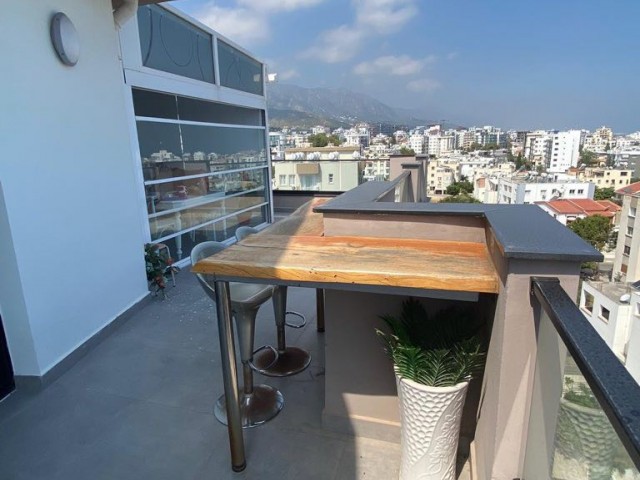 EXCELLENT 2+1 PENTHOUSE APARTMENT WITH JACUZZI IN THE CENTER OF KYRENIA