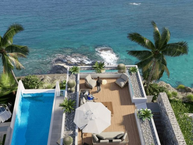 1+1 квартира с садом на продажу в роскошной резиденции на берегу моря | Гарантированный доход от аренды 5-8%