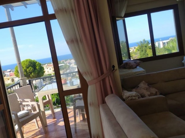 3+1 WITH SEA VIEW FOR SALE IN GIRNE ALSANCAK