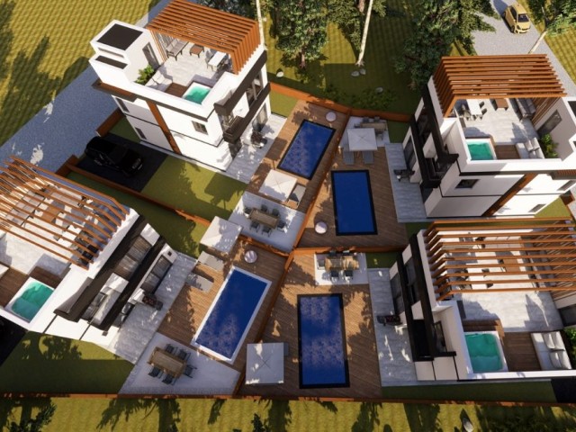 3+1 LUXUS-DUPLEX-VILLEN MIT POOL IN YENİBOĞAZİÇ ZUM EINFÜHRUNGSPREIS