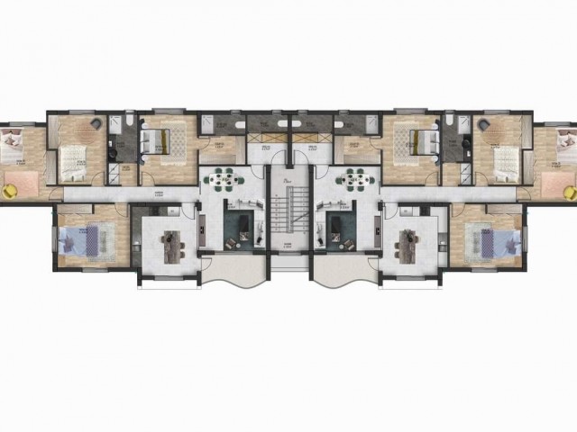 4+1 FLATS FOR SALE IN İSKELE CENTRAL PROJECT PHASE