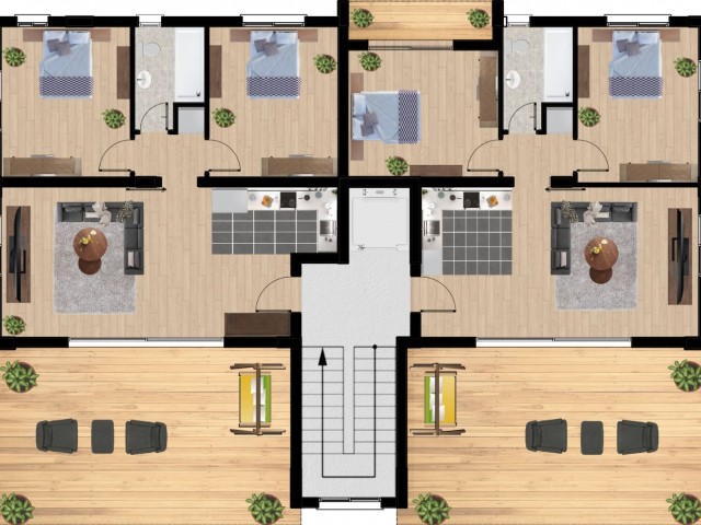 FAMAGUSTA BAYKAL PROJEKTPHASE 2+1 WOHNUNGEN - 2+1 PENTHOUSE