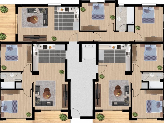 FAMAGUSTA BAYKAL 2+1 FLATS FOR SALE IN THE PROJECT PHASE WITH PAYMENT PLANNED - 2+1 PENTHOUSE