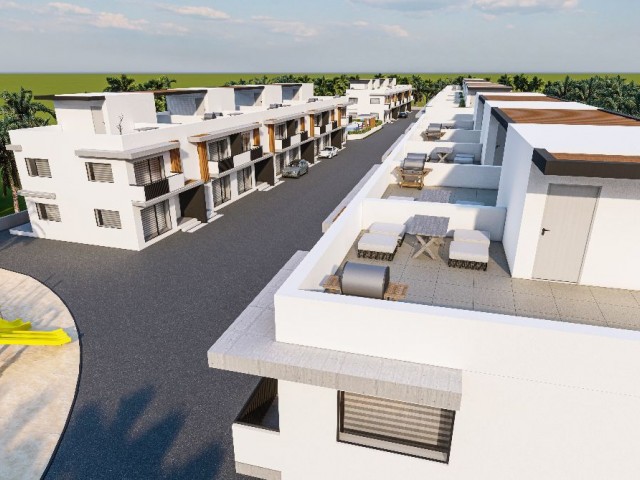 İSKELE CENTRAL 2+1 LUX TWIN VILLAS FOR SALE IN PROJECT PHASE WITH PAYMENT PLANNED