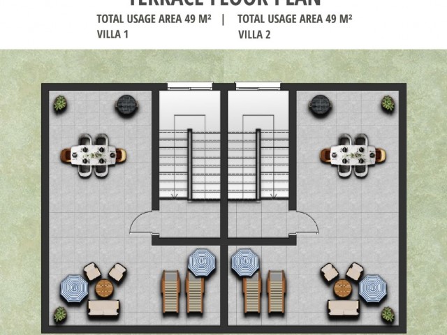 2+1 LUXUS-DOPPELVILLEN ZUM VERKAUF IN DER ZENTRALEN PROJEKTPHASE VON İSKELE