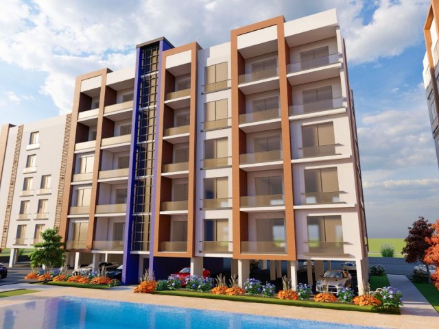 FAMAGUSTA ÇANAKKALE 1+1/2+1/3+1 FLATS WITH POOL IN PROJECT PHASE FOR SALE