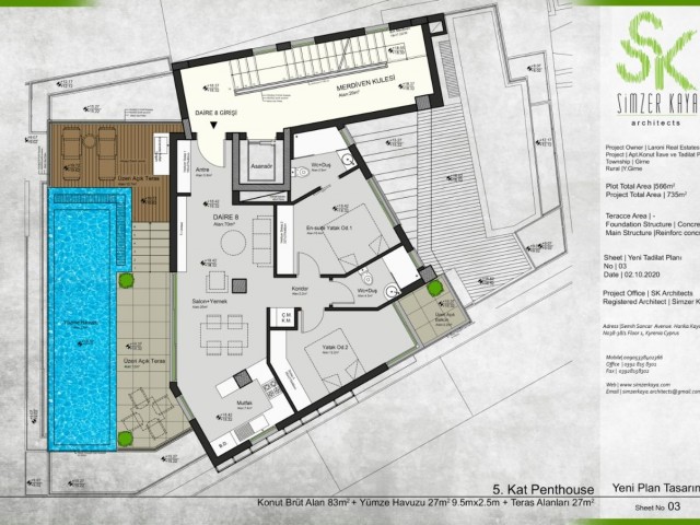 A land plot for sale with a project of a Decommissioned apartment and a shop on the highway as well as sushico in the center of Kyrenia ** 