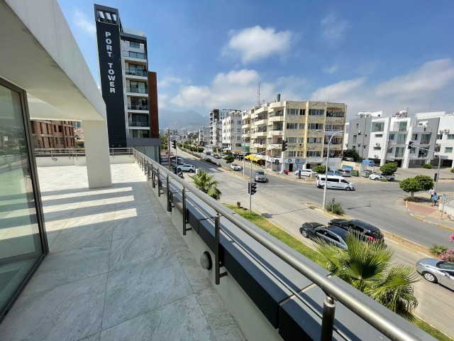 400 m2 Restaurant with a permit and a large terrace with infrastructure for rent at the traffic lights of the new port in the center of Kyrenia ** 