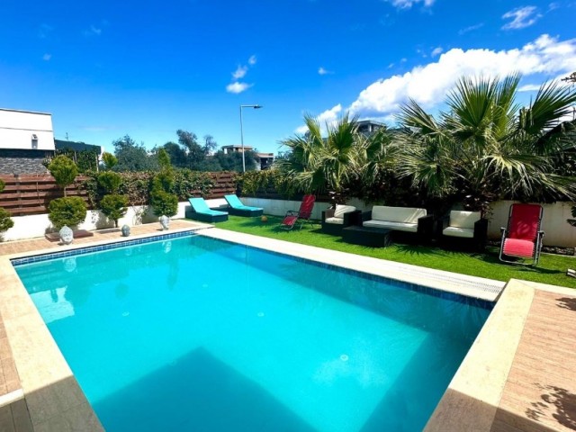 3+1 Luxusvilla zur Miete mit privatem Pool in Kyrenia Ozanköy