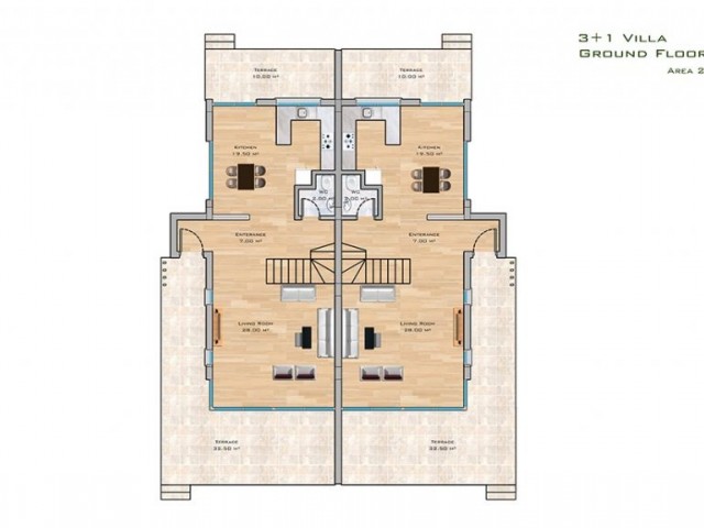 3+1 İkiz Villa Iskele