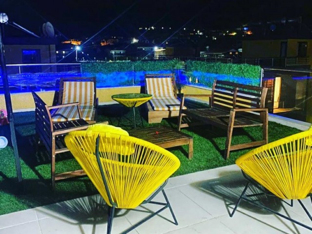 Roof Terrace with Super Luxury Furnished Pool in Alsancak District of Kyrenia ** 