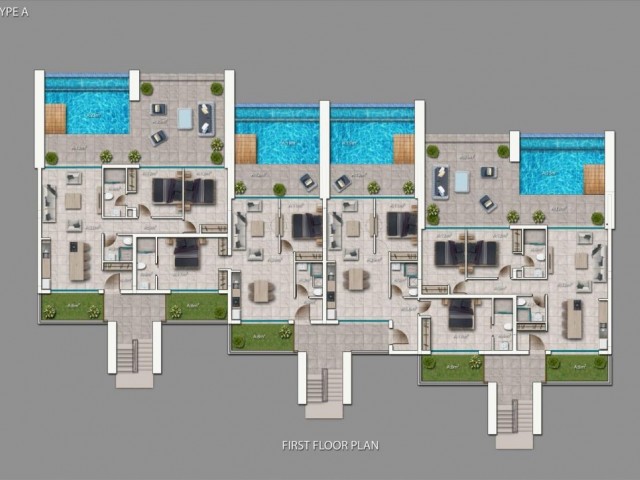 Luxury beach-front resort-style development