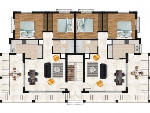 Elegant 2-bedroom garden apartment