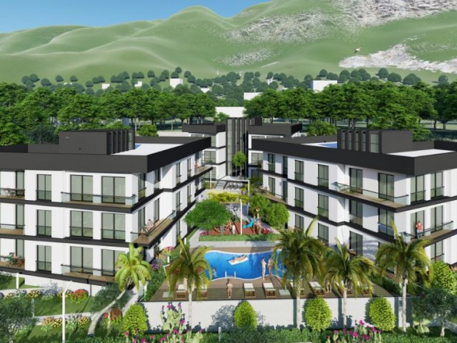 Cyprus ,Kyrenia,  Lapta, 2 bedroom new flats with communal pool. Will be ready by April 2020