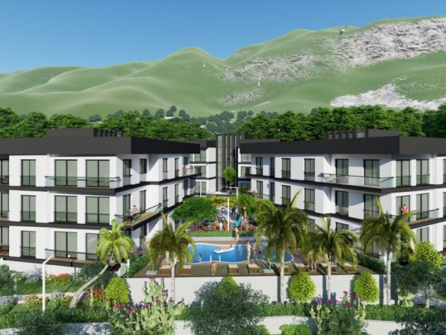 Cyprus ,Kyrenia,  Lapta, 2 bedroom new flats with communal pool. Will be ready by April 2020