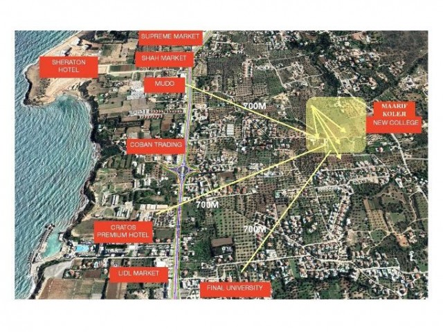 Equivalent and Turkish title deed lands in a perfect location in Ozanköy, Girne, with all infrastructure ready. piece of land ** 