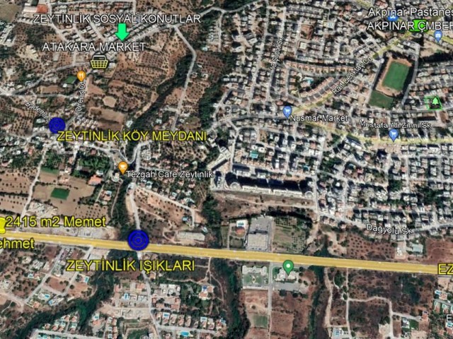On the Girne ring road, 4.5 acres of land with both commercial value and villas is Turkish title. ** 