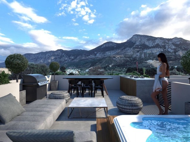 1+1 49900 stg and 2+1 69900 stg villa-looking apartments for sale in Girne Karşıyaka (our project is 80% complete) ** 