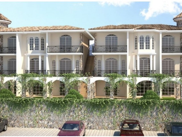 A project-approved holiday village on 2 acres of 3 houses, designed with a unique view in the Karaman( Karmi) region of Kyrenia... Equivalent title deed ** 