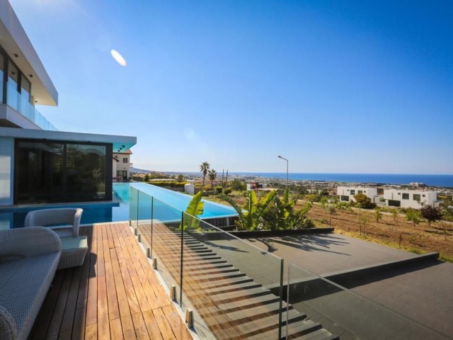 Girne Çatalköy Luxery disingned 4 bedroom villa with pool and great sea& mauntain view.All tax has been payed. Privet land with 1338m2.