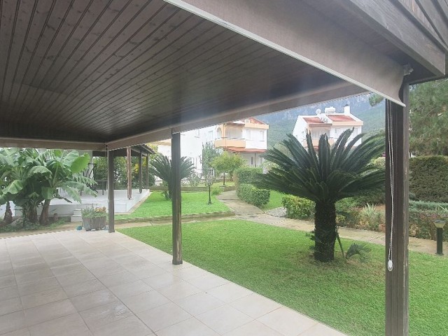 3+1 fully furnished triplex villa in a peaceful complex with pool in Edremit, Girne. Detached equivalent title deed.