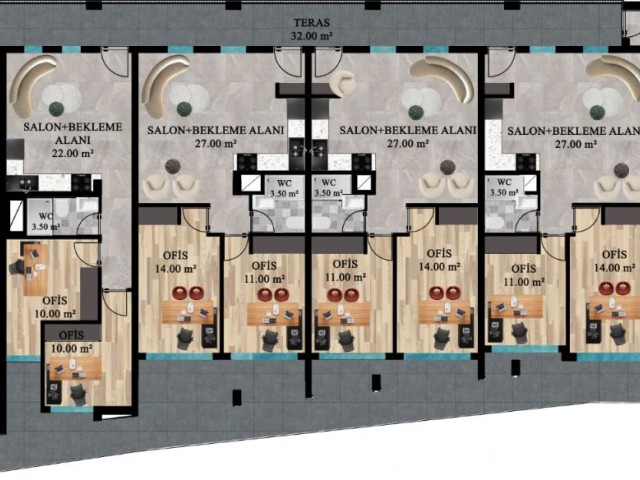 180 m2 shops, (90 basements, 60 entrances and 30 m2 in you) Ready-made shops with equivalent title deed.