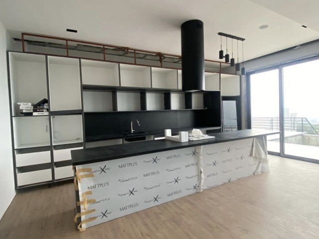 In the mountain slope area of Girne American University, ready for delivery with panoramic mountain and sea views, 4+1 villa with 1000 m2 garden and pool. 